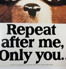 Vintage Smokey The Bear Poster Cardboard 13x18 5 Only You Forest Fires 1992 90s