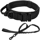 Tactical Dog Pet Collar Leash Heavy Duty K9 Military Service Canine Training Kit