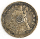 United States 1853 Arrows Seated Liberty Dime Monogrammed Love Token 90  Silver