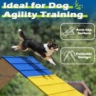 Dogs Agility Course Backyard Set  Non-slip Dog Agility A-frame With 2 Chains  Do