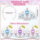 Jerify 96 Pcs Princess Tiaras For Girls - Plastic Rhinestone Crowns  3 Assorted
