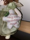 Vintage Green Tree Guardian Angel Music Box    when Irish Eyes Are Smiling    Works