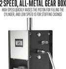 Stainless Steel Vertical Sausage Stuffer  Includes Funnels  11 Lbs Capacity  Sil