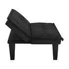 Black Futon Sofa Bed modern Faux Suede Convertible Sofa Bed
