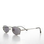 Silver Tiny Frame Spectacles Vintage Sunglasses Gray Lens - Lowell