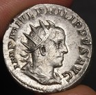 Sun God Antoninianus 246ad Philip Ii Ancient Roman Empire Silver Coin Aeternit