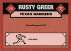Rusty Greer Signed Custom Trading Card Texas Rangers Baseball Auto