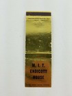 Vintage Matchbook Cover M i t  Endicott House Gold  E