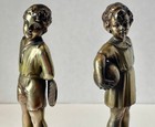 Art Deco Bronze Pair Of Children Sculpture Statue Figurine Vintage