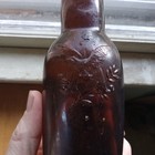 Amber Anheuser Busch Eagle   Letter  a  Only Pre Prohibition Beer Bottle