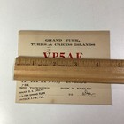 Turks And Caicos Qsl Radio Card 1954 Major D e  Don Evelyn Patrick Air Force