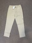  8  Nwt J Jill Denim Natural Color Cargo Pants Cashew Beige Ankle Pockets Chinos