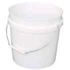 Leaktite 2 Gallon Plastic Paint Bucket With Handle White   2 Pack