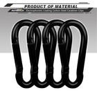 Carabiner Clips 3 spring Snap Hook Caribeener Buckle Heavy Duty Locking