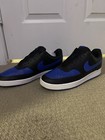 New Nike Court Vision Low Black Blue White Leather  Men s Sneaker  Worn 1 Time