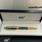 Montblancc Luxury Fountain Pen Black gold Trim W  Gift Box