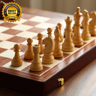 20  Extra Large Solid Walnut Wooden Chess Set With 2 Extra Queen Pieces - King H