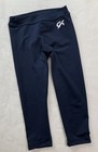 Gk Elite Leggings Gymnastics Blue Leotard Pants Capri Tights Spandex Girls  Am