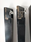 Set 4 15  Artist Bench Black Wood Legs For Piano Or Organ Brass Ferrules