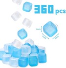 New 360 Pack Reusable Ice Cubes Refreezable Plastic Bpa Free Drinks Party