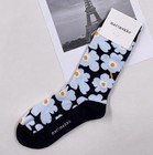 Women Spring  Autumn Marimekko Socks Color Retro Flower Middle Socks