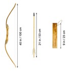 Basbon Youth Wooden Bow And Arrow Set  40 Inch Handmade Wooden Bow And Arrow Cos