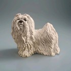 Vintage 1992 Living Stone  Inc  Mini Maltese Dog Figurine  handmade In The Usa 