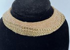 Baar And Beards Japan Antique Mercury Glass Tube Bead And Faux Pearl Collar