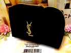 Ysl Yves Saint Laurent Beaute Gift Black Velvet Cosmetic Makeup Trousse Bag P f 