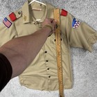 Vintage 80s Boy Scouts Of America Shirt Mens S Khaki Uniform Reading Phillies