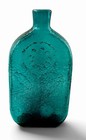 Vintage Wayne Husted Stelvia Italy Sunflower Glass Decanter Blue Aqua