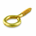 Brass Screw Eye Hooks X 100 Small Picture Frame Wire Eyes