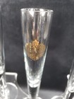 Smirnoff Vodka Branded Tall Stemmed Shot Glass Flute Fluted Skinny Gold Logo 7 