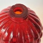 Vintage Lightning Rod Ball Rare Red Grapes Ribbed Glass Globe For Weathervane