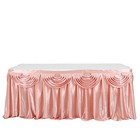 14 Feet Dusty Rose Satin Drape Table Skirt Banquet Wedding Catering Trade Show