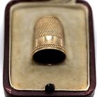 Antique 10k Gold Thimble Size 8 By Holb   Howe In Original Box
