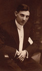 Original Old Vintage Antique Studio Photo Picture Gentleman Suit Tie Chair 1909