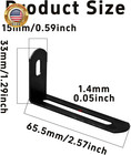 10 Pcs Adjustable L Brackets  Heavy Duty Corner Brace Iron 90 Degree Brackets  S