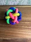 Pair Of Colorful Plastic Ball Knot Chewy Dog Toys With Bell Pets