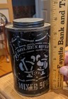 Antique Golden Rule Mixed Spice Tin Black Silver Lettering- Pound Size-empty