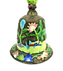 Antique Chinese Enamel Bell With Waterlilies   Ducks 