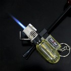 5 Pack Mini Gas Lighter Windproof Blue Flame Jet Torch Lighters With Keychain