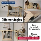 Parrots Playground Bird Play Stand Natural Wood Parrot Perch Gym Playpen Parakee