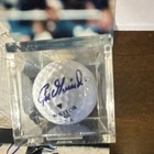 Joe Dimaggio Autographed Baseball Photo  With Signed Golf Ball