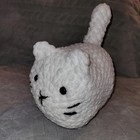 White Crochet Plush Cat Stuffed Animal Toy Cute Kitten Plushie Gift Kids Kawaii