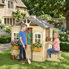 44 5  Wooden Playhouse For Kids Outdoor Garden Pretend Play Games