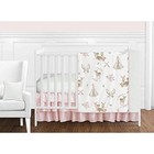 Boho Woodland Deer Floral Baby Girl Crib Bedding Set 11 Pieces Microfiber White