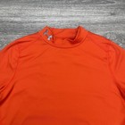 Under Armour Under Shirt Boys Large Orange Skin Tight Football Baseball Stretch