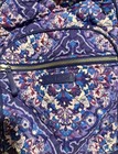 Vera Bradley Purple Blue Floral Zip Backpack Adjustable Strap Inner Pockets