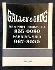 Vintage Lahaina Gally   Grog Matchbook  Unstruck